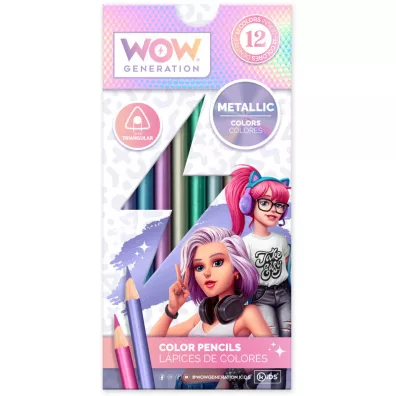 KIDS EUROSWAN Zestaw pimienniczy - kredki + owki + zeszyt WOW gadki