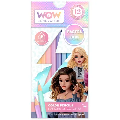 KIDS EUROSWAN Zestaw pi�mienniczy - kredki + o��wki + zeszyt WOW g�adki
