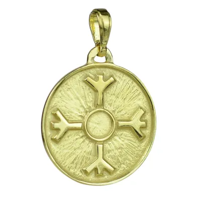 Sotis Amulet Ochronny Algiz Ag925 + Au 24kar, 3,4g