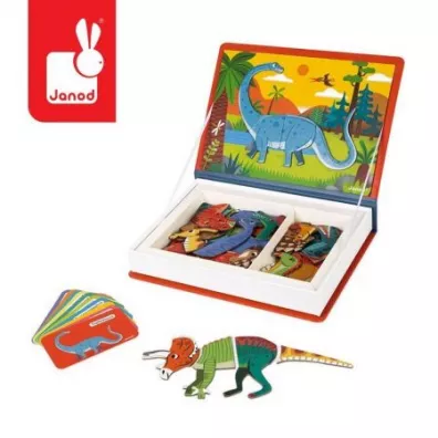 Puzzle Magnetyczna uk�adanka Dinozaury Magnetibook Janod
