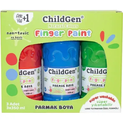 ChildGen Farby do malowania palcami 3x350ml
