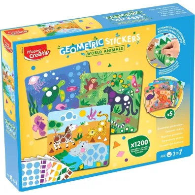Creativ Naklejki geometryczne �wiat zwierz�t MAPED