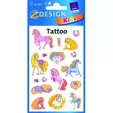 Tatua�e b�yszcz�ce Kucyki Avery Zweckform