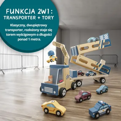 Transporter samochod�w i tor wy�cigowy 2w1, 36m+ Top Bright