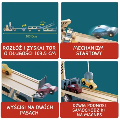 Transporter samochod�w i tor wy�cigowy 2w1, 36m+ Top Bright