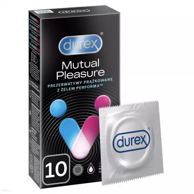 Durex Mutual Pleasure prezerwatywy z wypustkami pr��ki op�niaj�ce wytrysk 10 szt.
