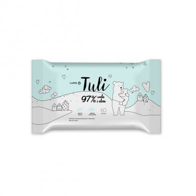 Luba Tuli nawilane chusteczki dla dzieci i niemowlt 97% woda i aloes 60 szt.