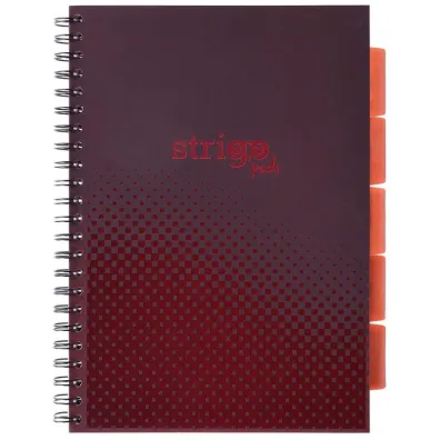 Strigo Ko�ozeszyt Pads A4 Basic bordowy kratka 100 kartek