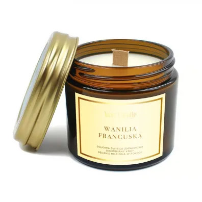 Your Candle �wieca sojowa zapachowa z drewnianym knotem wanilia francuska 120 ml