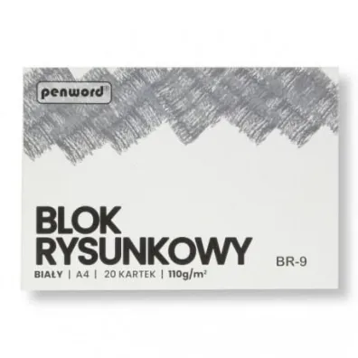 Penword Blok rysunkowy A4 bia�y 110g 20 kartek