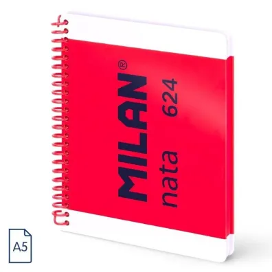 Milan Zeszyt na spirali A5 1918 r�owy linia 80 kartek