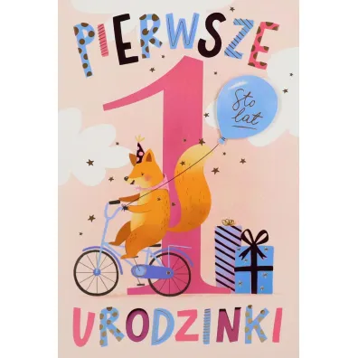 Karnet okazjonalny B6 z kopert� 1 Urodziny PAN DRAGON HM200-3098
