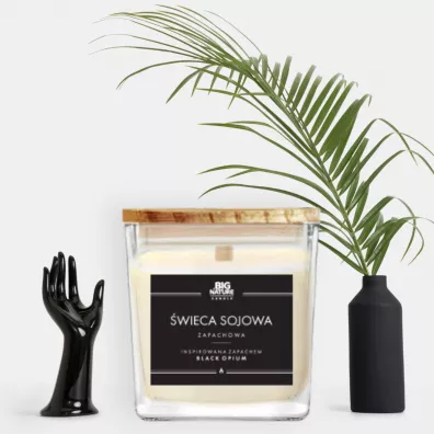 Big Nature wieca sojowa inspiracja zapachowa Black Opium 205 g