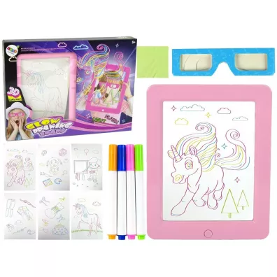 Tablica pod�wietlana 3D r�owa LeanToys