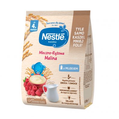 Nestle Kaszka mleczno-ryowa malina dla niemowlt po 4 miesicu 230 g