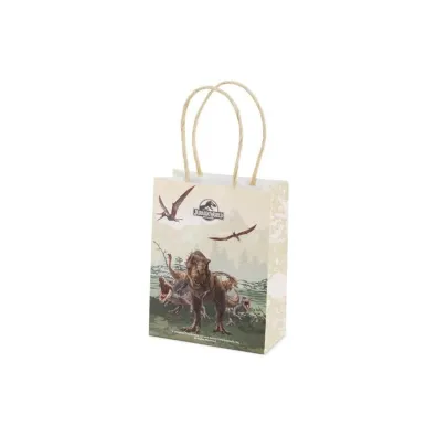 PartyDeco Torebki papierowe Jurassic World 12x15.5x6 6 szt