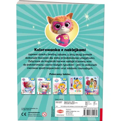 Disney Superkoty. Kolorowanka z naklejkami