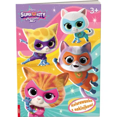 Disney Superkoty. Kolorowanka z naklejkami