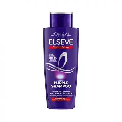 LOreal Paris Elseve Color-Vive Fioletowy szampon przeciw ��tym i miedzianym odcieniom 200 ml