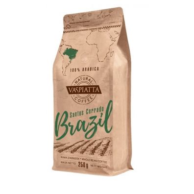 Vaspiatta Natural Coffee Kawa ziarnista Brazil Santos Cerrado 250 g