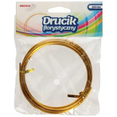 Brewis Druciki florystyczne z�ote 3m x 2 mm