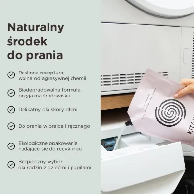 Kit and Kin Naturalny p�yn do p�ukania tkanin, bezzapachowy 1 l