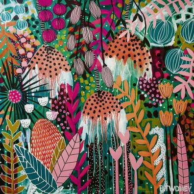 Puzzle 1000 el. Flowery, Rubinowe s�o�ce, Bernadette Twomey Heye