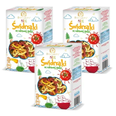 Bartolini Kids Makaron dla dzieci z warzywami �widrzaki Zestaw 3 x 250 g