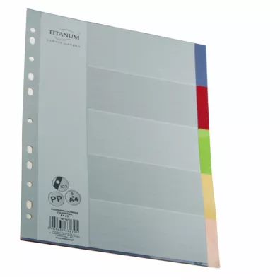 Titanum Przek�adki A4 5 kolor�w
