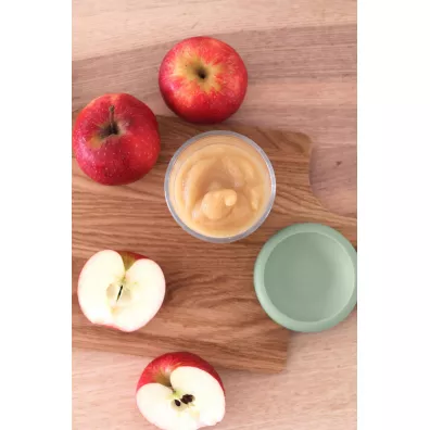 Beaba Pojemnik soiczek szklany z zamkniciem Sage green 250 ml