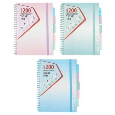 Ko�ozeszyt A4/200k linia PP Ombre Pastel mix ASTRA
