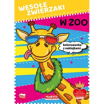 Kolorowanka z naklejkami Weso�e zwierzaki w zoo - Natasza Korpik, Maciej  Ratajczyk