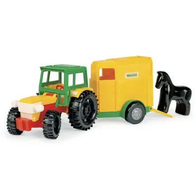 Traktor z przyczep� na konia Wader