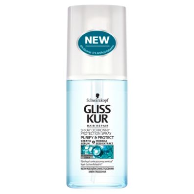 Gliss Kur Purify & Protect Protection Spray ochronny spray do włosów przeciw zanieczyszczeniom 75 ml