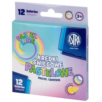 Astra Kredki �wiecowe pastelowe 12 szt.