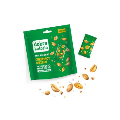 Dobra Kaloria Batoniki mini chrupi�cy orzech bez dodatku cukru 6 x 18 g