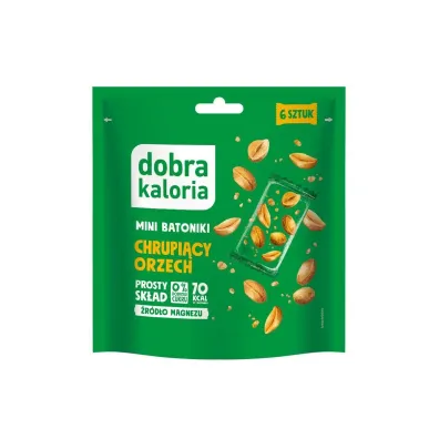 Dobra Kaloria Batoniki mini chrupi�cy orzech bez dodatku cukru 6 x 18 g