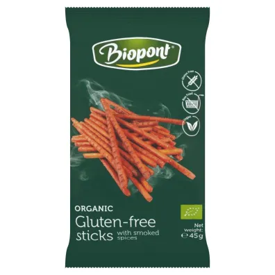 Biopont Paluszki o smaku papryki w�dzonej bezglutenowe 45 g Bio
