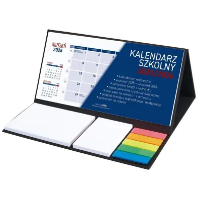 Kalendarz 2025/26 szkolny z notesem czarny