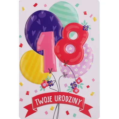 Karnet okazjonalny B6 z kopert� 18 urodziny PAN DRAGON HM200-3218