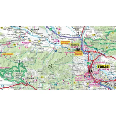Gruzja map&guide XL PL laminat 2023