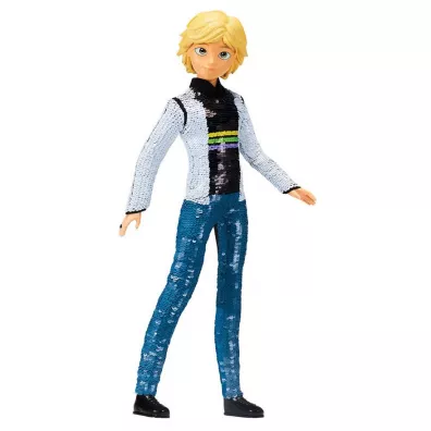 Miraculous: Biedronka i Czarny Kot Adrien. Czarny Kot w zmieniaj�cym si� stroju z cekinami Playmates