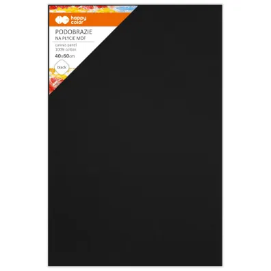Happy Color Podobrazie bawe�niane impregnowane czarne 40x60cm, 4mm