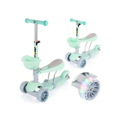 Hulajnoga z siode�kiem 2w1 tr�jko�owa LED Lena