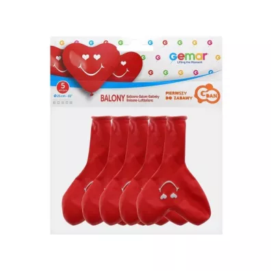 Godan Balony premium u�miechni�te serca 5 szt.