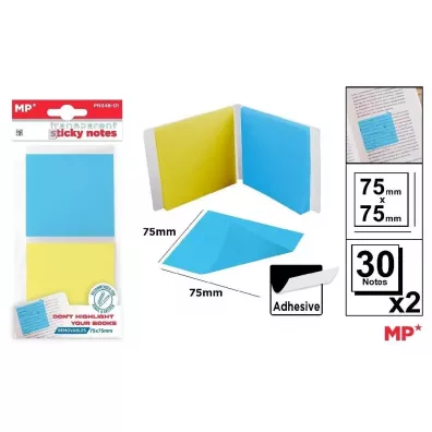 Mp Main Paper Karteczki samoprzylepne przezroczyste 75x75mm 60 szt.