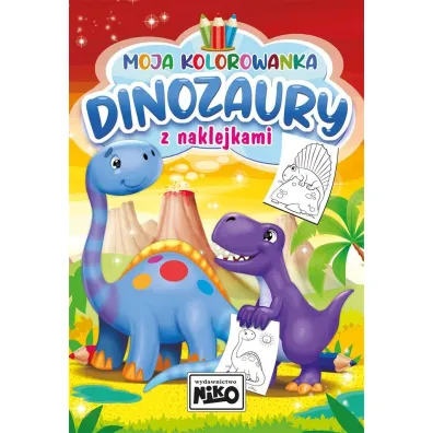 Moja kolorowanka z naklejkami. Dinozaury - Artur Rajch