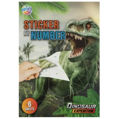 Grafix Naklejanie po numerach Dino