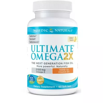 Nordic Naturals Ultimate Omega 2X with Vitamin D3 Suplement diety 60 kaps.