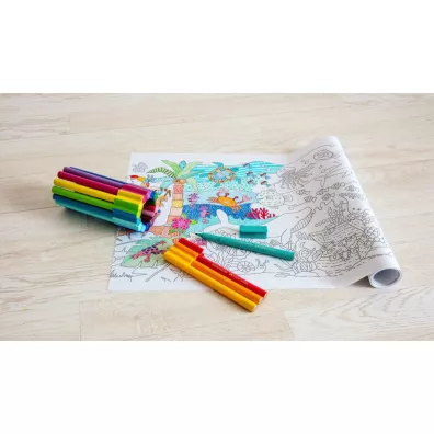 Faber-Castell Flamastry Connector w metalowym samochodzie 33 szt.